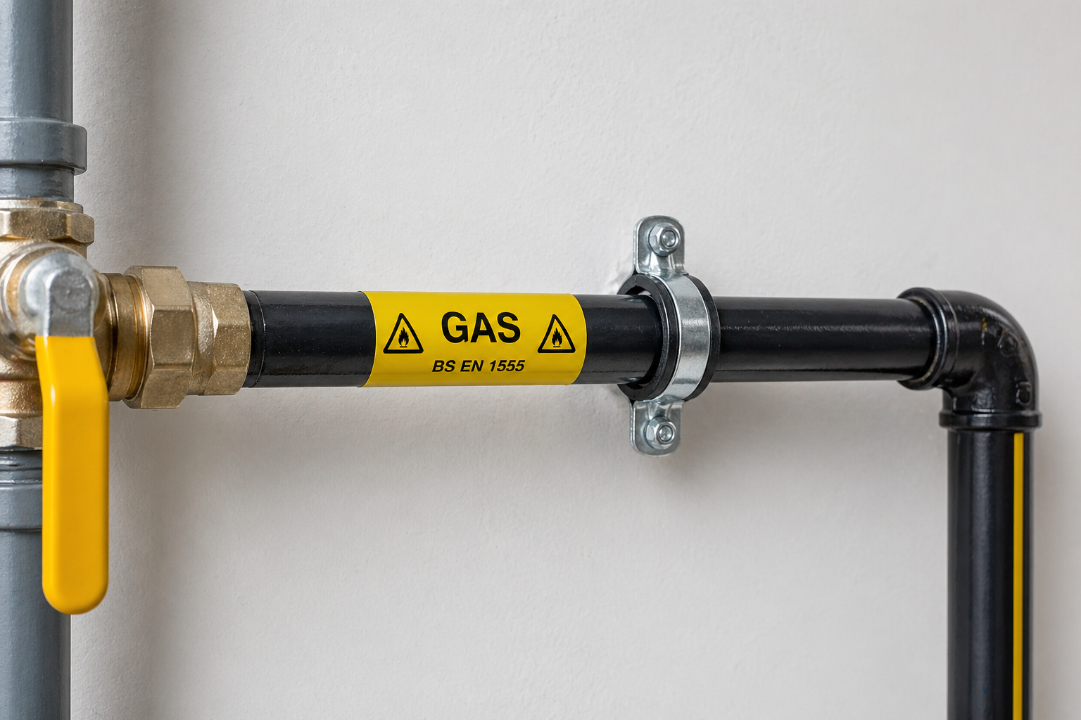 Copper pipework with isolation valve